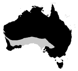 Image de répartition, en Australie