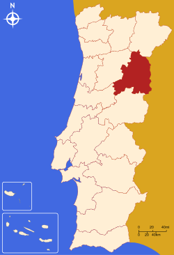 Localisation du district de Guarda