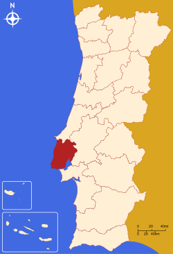 Localisation du district de Lisbonne