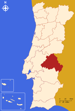 Localisation du district de Portalegre