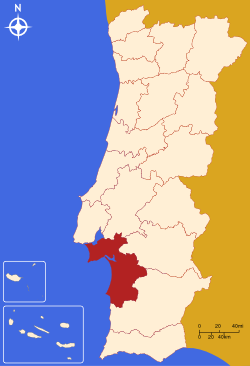 Localisation du district de Setúbal