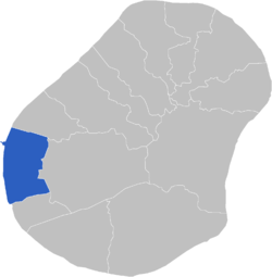 Carte de localisation du district d'Aiwo