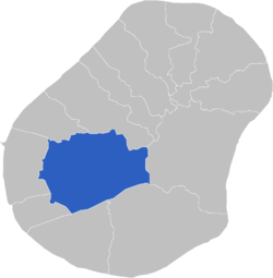 Carte de localisation du district de Buada.