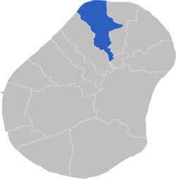Carte de localisation du district d'Ewa.