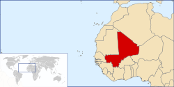 Localisation du Soudan français en Afrique