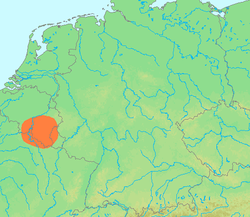Carte de localisation du massif ardennais