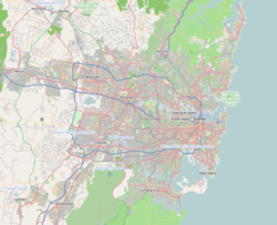 Géolocalisation sur la carte : Sydney