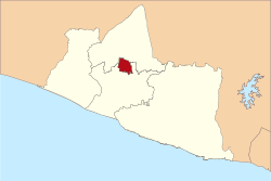 Carte de localisation de la ville de Yogyakarta dans le territoire de Yogyakarta.