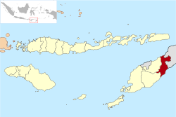Situation de Belu dans les petites îles de la Sonde orientales.