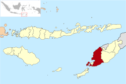 Situation de Kupang dans les petites îles de la Sonde orientales