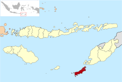 Situation de Rote Ndao dans les petites îles de la Sonde orientales.