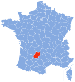 Localisation du Lot en France