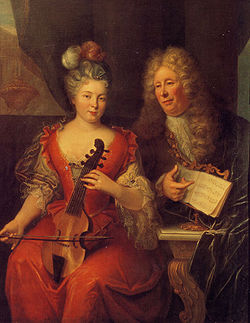 Portrait présumé de Louis de Caix d'Hervelois et de Marie-Anne de Caix. École française du XVIIIe siècle. coll. priv.