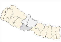 Localisation de la zone de Lumbini