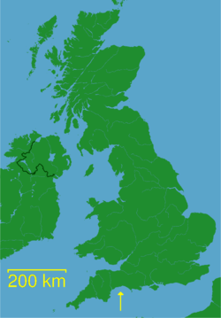 Position de la baie de Lyme au Royaume-Uni