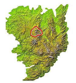 Carte de localisation des monts Dore.