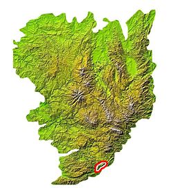 Carte de localisation du Séranne.