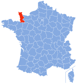 Localisation de la Manche en France