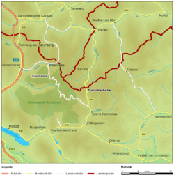 Map at turracherhoehe surroundings.png