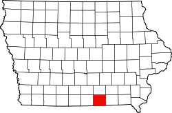 Map of Iowa highlighting Appanoose County.svg