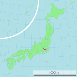 Carte du Japon avec la Préfecture de Tokyo mise en évidence