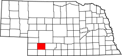 Map of Nebraska highlighting Hayes County.svg