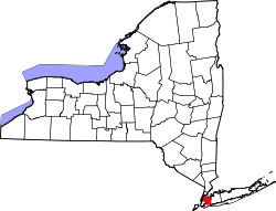 Emplacement du comté de Queens dans l'État de New York