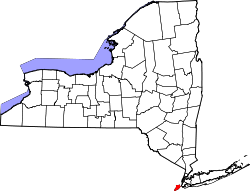 Emplacement du comté de New York dans l'État de New York