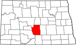 Map of North Dakota highlighting Burleigh County.svg