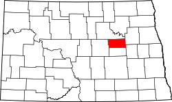 Map of North Dakota highlighting Eddy County.svg