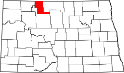 Map of North Dakota highlighting Renville County.svg