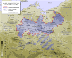 Carte du Brandebourg à la fin du Moyen-Âge