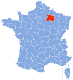 Localisation de la Marne en France