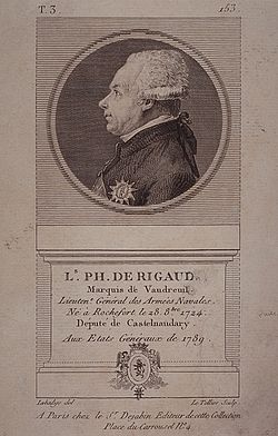 Portrait de profil dressé sous la Révolution française