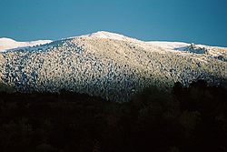 Le massif du Madrès en hiver