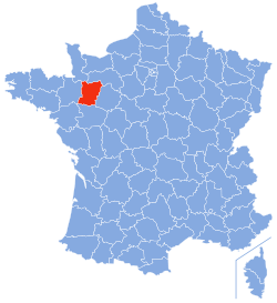 Localisation de la Mayenne en France