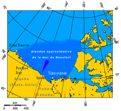 Carte de la mer de Beaufort.