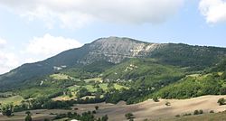 Vue de la partie sud-orientale du mont Carpegna.