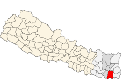 Localisation du district de Morang