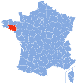 Localisation du Morbihan en France