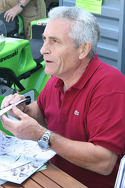 Jean-François Lecureux lors des Coupes Moto Légende, 2009