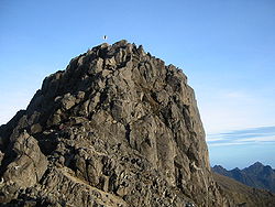 Le pic en granite du mont Wilhelm.