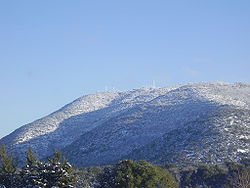 Le mont Méron sous la neige