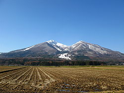Vue du mont Bandai depuis le nord.