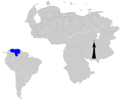 Myioborus cardonai map.svg