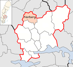 Carte de localisation de la commune dans son comté.