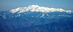 Vue du mont Norikura depuis le mont Kisokoma.