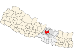 Localisation du district de Nuwakot