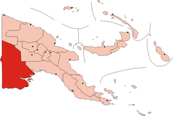 Carte de localisation de la province ouest.