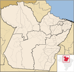 Carte de l'État de Pará (en rouge) à l'intérieur du Brésil